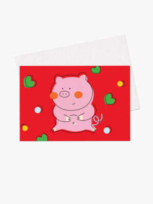 Year of Pig Zodiac Card